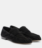 The Row Suede slip-on shoes