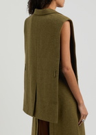 Bettter Andes Sleeveless Wool Cape Khaki