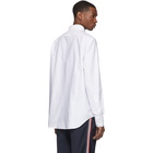 Thom Browne White Zip Front 4-Bar Shirt