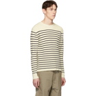 Norse Projects Off-White and Navy Stripe Verner Normandy Sweater