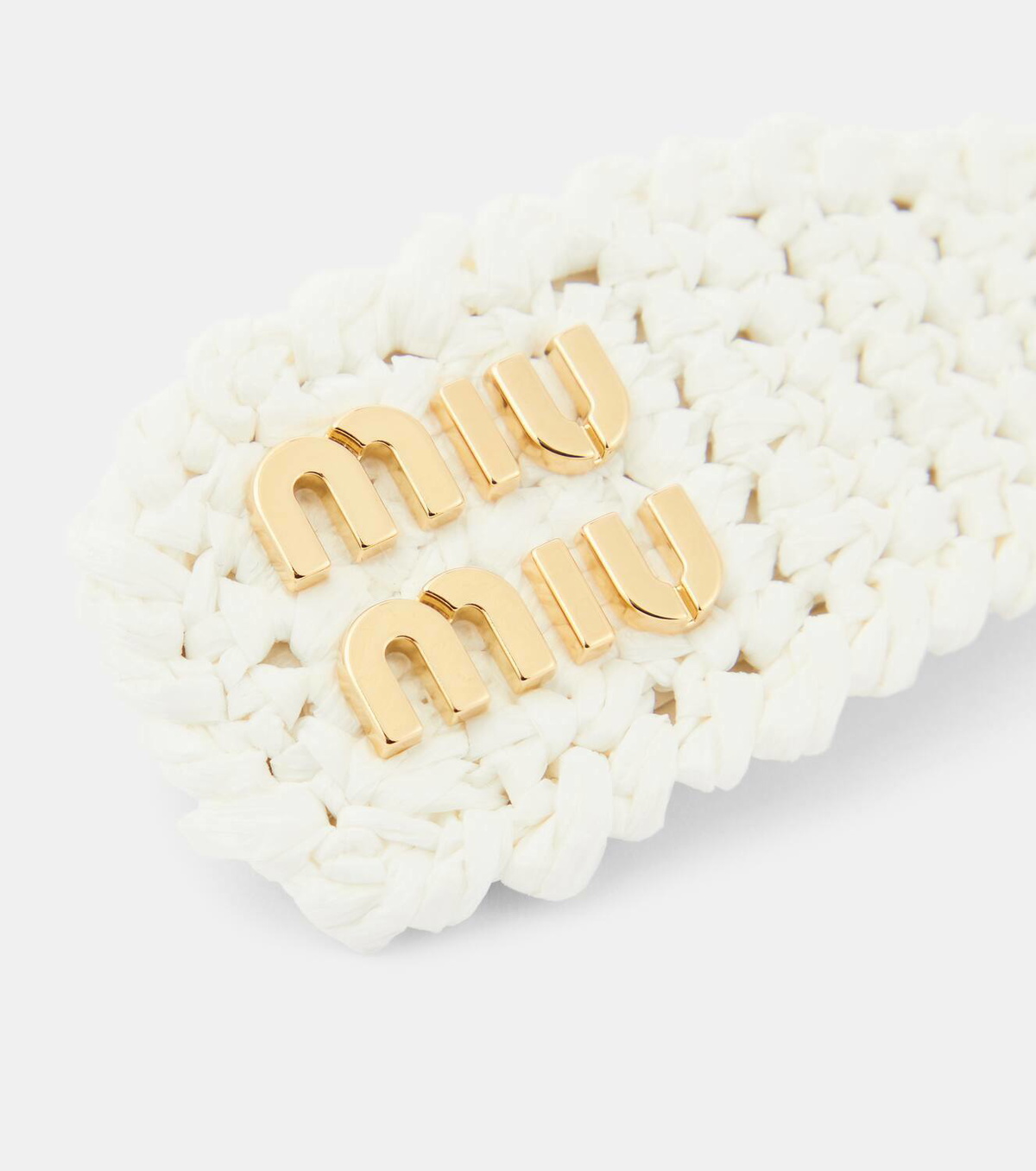 ヘアアクセサリー Miu Miu Crochet Hair Clip Miu Miu Logo crochet hair clip Miu Miu
