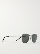 SAINT LAURENT - D-Frame Silver-Tone Sunglasses