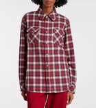 God's True Cashmere Ski Santa Tartan cashmere shirt