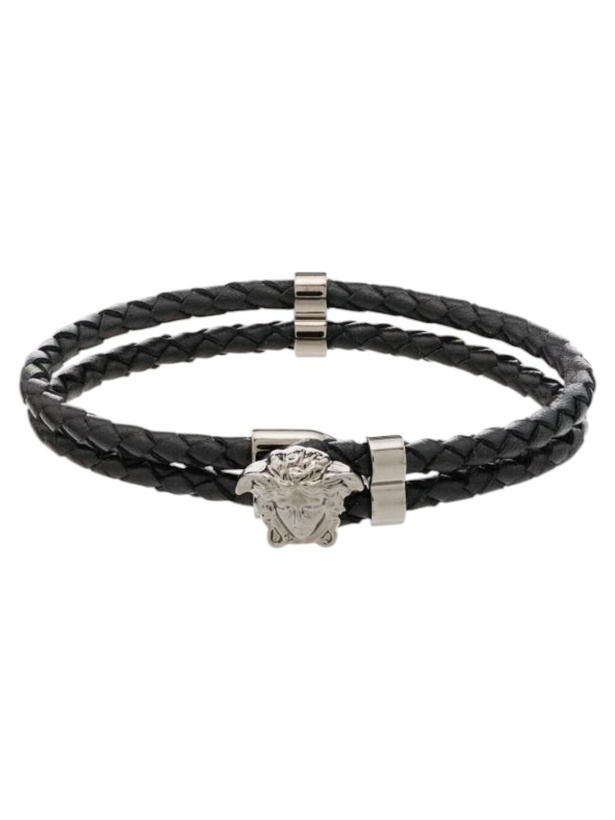 Photo: Versace Black Medusa Leather Bracelet