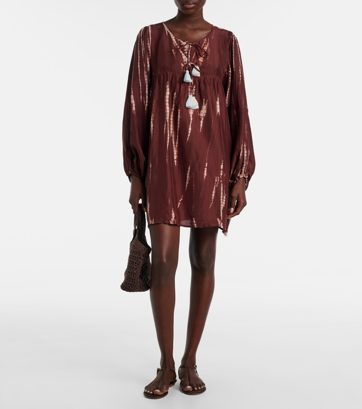 Anna Kosturova Hailey tie-dye silk minidress