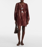 Anna Kosturova Hailey tie-dye silk minidress