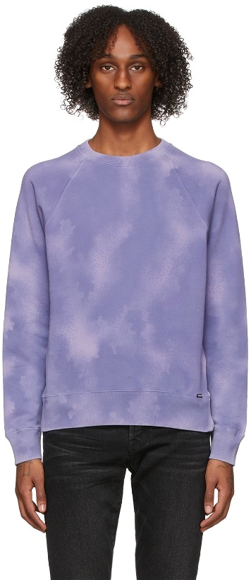 Photo: TOM FORD Purple Garment Dyed Sweatshirt