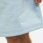 Nike Men's Nrg Solo Swoosh Fleece Short in Celestine Blue/White