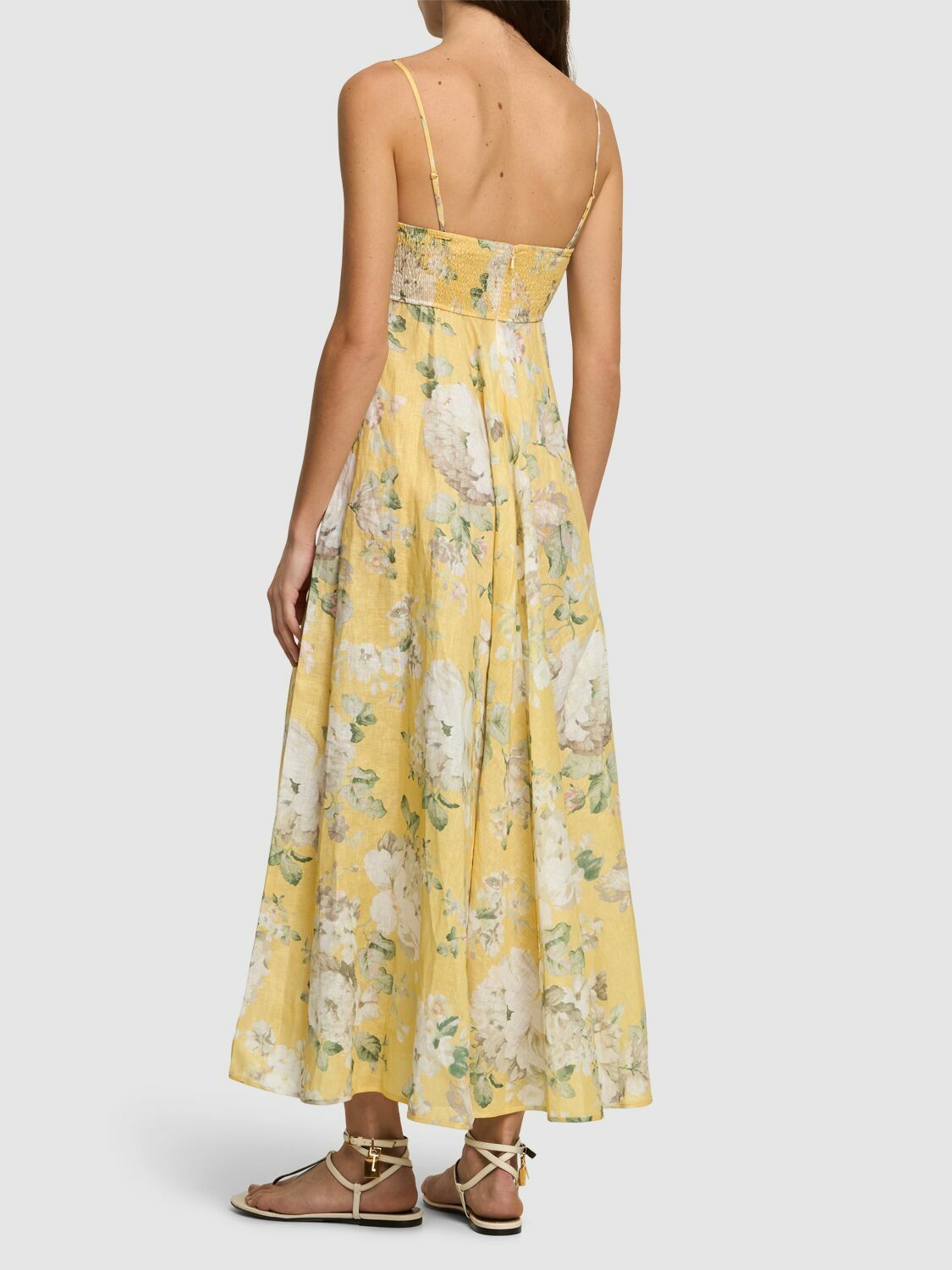 ZIMMERMANN Illuminate Picnic Linen Long Dress Zimmermann
