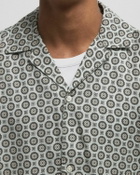 Les Deux Foulard AOP SS Shirt Green Mens Shortsleefe