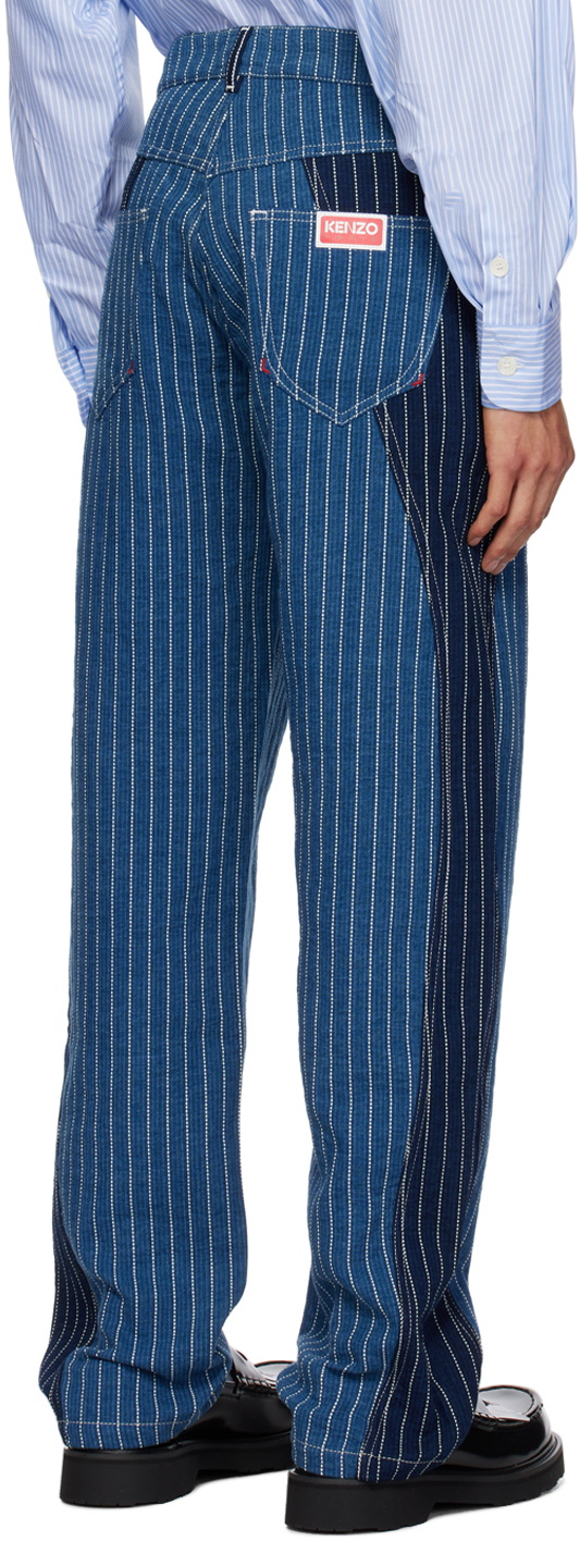 Kenzo Blue Brand Name embroidered Jeans main image 0