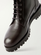 Manolo Blahnik - Ambleside Manny Leather Lace-Up Boots - Brown