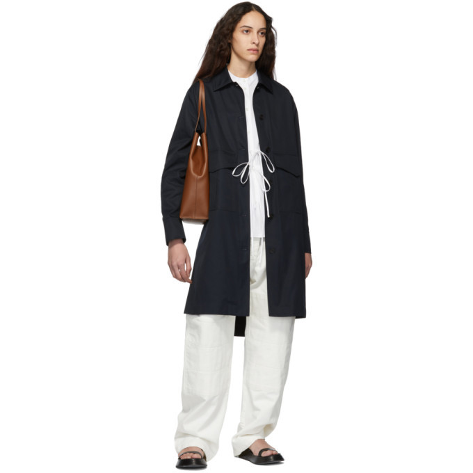 Jil Sander Navy Navy Cotton Coat