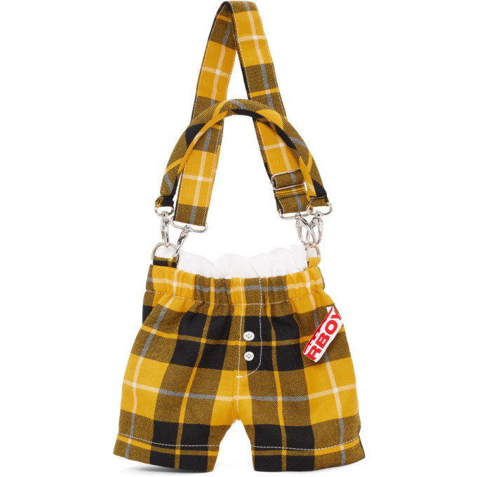 Charles Jeffrey Loverboy SSENSE Exclusive Yellow and Black Tartan