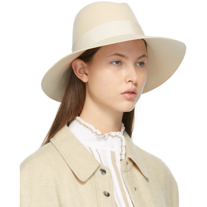 Maison Michel Off-White Felt Kate Fedora Maison Michel