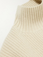 FRAME - Ribbed Wool Rollneck Sweater - Neutrals