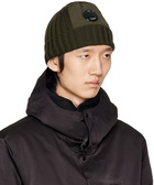 C.P. Company Khaki Wool Lens Beanie