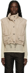 Our Legacy Beige Exhale Puffer Vest
