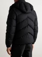 TOM FORD - Leather-Trimmed Quilted Wool and Cashmere-Blend Down Jacket - Black