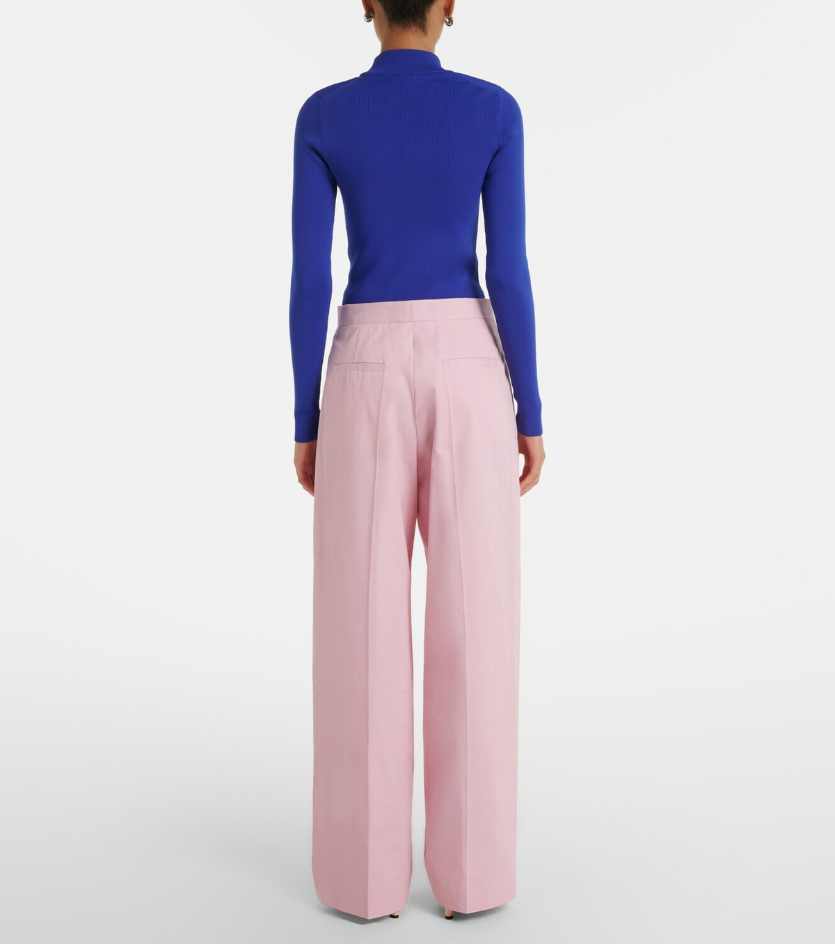 Jil Sander Pleated cotton wide-leg pants