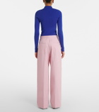 Jil Sander Pleated cotton wide-leg pants