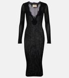 Valentino Ribbed-knit midi dress