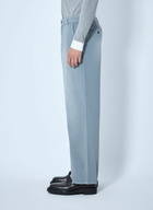 Miu Miu Steel Gray Garment-Dyed Twill Pants