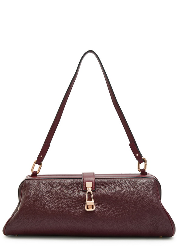 Photo: Gabriela Hearst Paola Grained Leather Clutch - Bordeaux - One Size