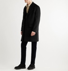 NN07 - Fain Brushed Virgin Wool-Blend Overcoat - Black