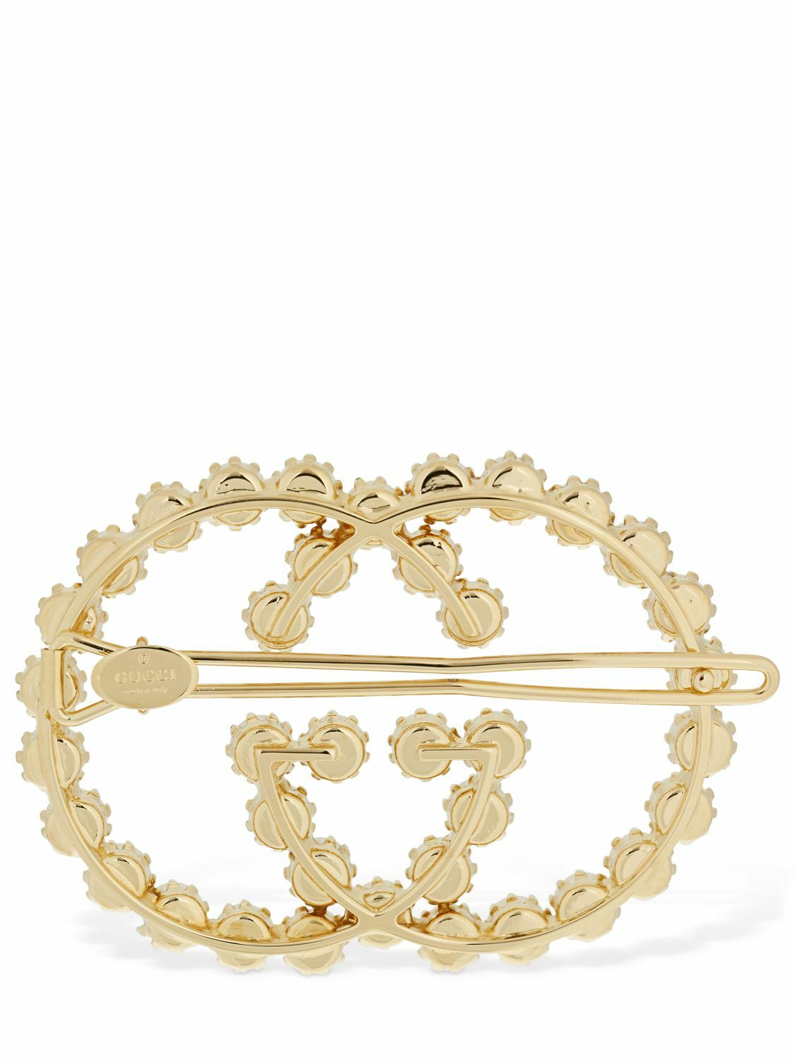 GUCCI - Interlocking G Faux Pearl Hair Clip Gucci