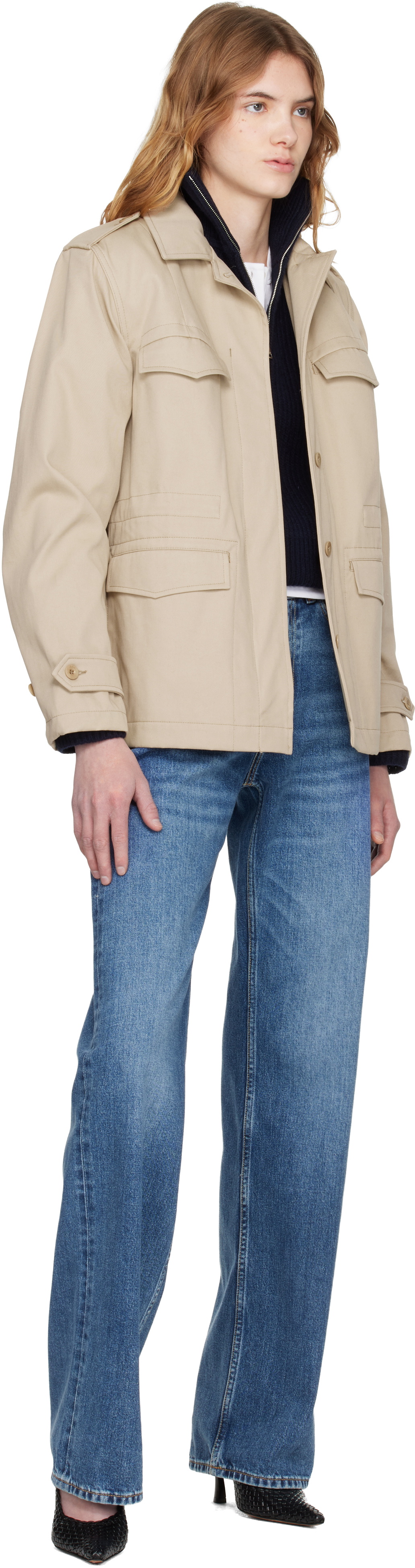 A.P.C. Beige Belted Jacket