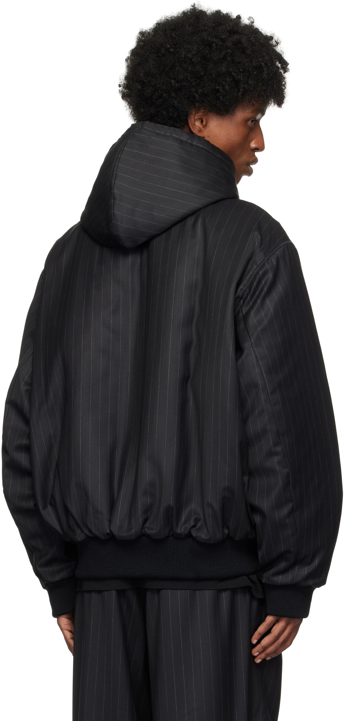 BLUEMARBLE Black Hooded Bomber Jacket