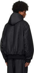 BLUEMARBLE Black Hooded Bomber Jacket