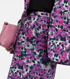 Dries Van Noten - Floral croc-effect midi skirt