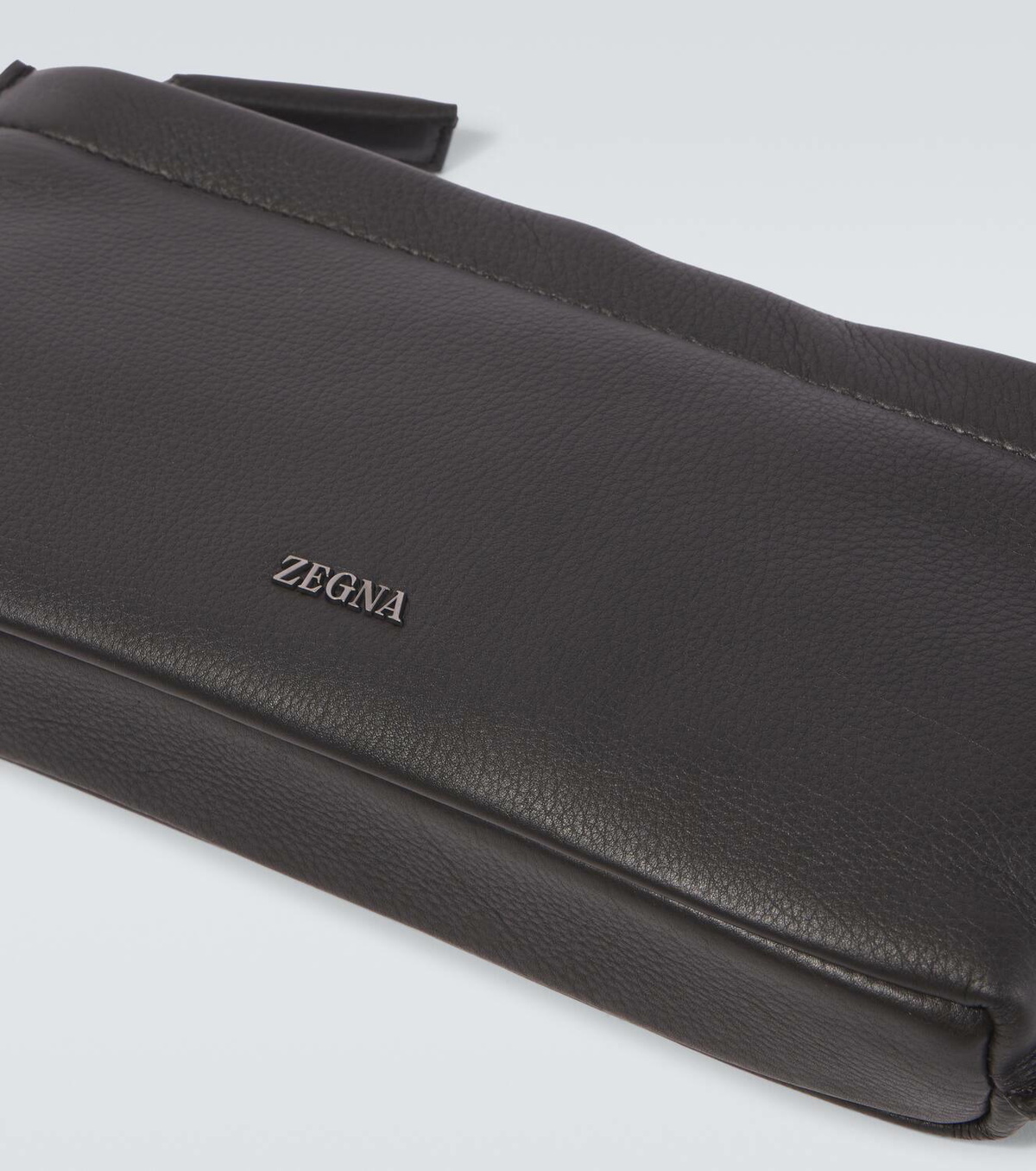 Zegna Secondskin leather toiletry bag