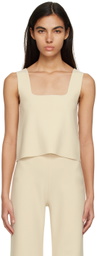 Birrot Off-White Sleeveless Tank Top