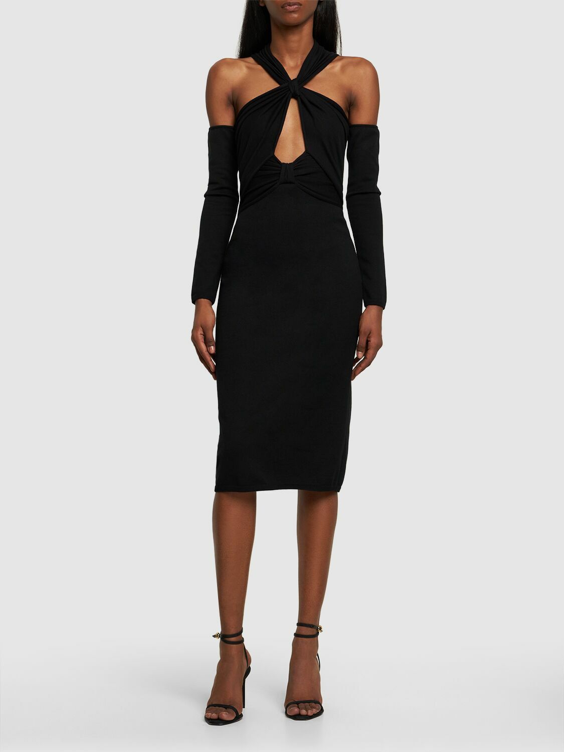giambattista valli knit dresses GIAMBATTISTA VALLI Tie-front Knit Maxi Dress