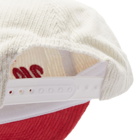 Sporty & Rich Men's Wellness Club Corduroy Hat in White/Red