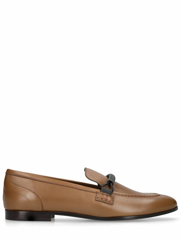 Photo: BRUNELLO CUCINELLI - 10mm Leather Loafers