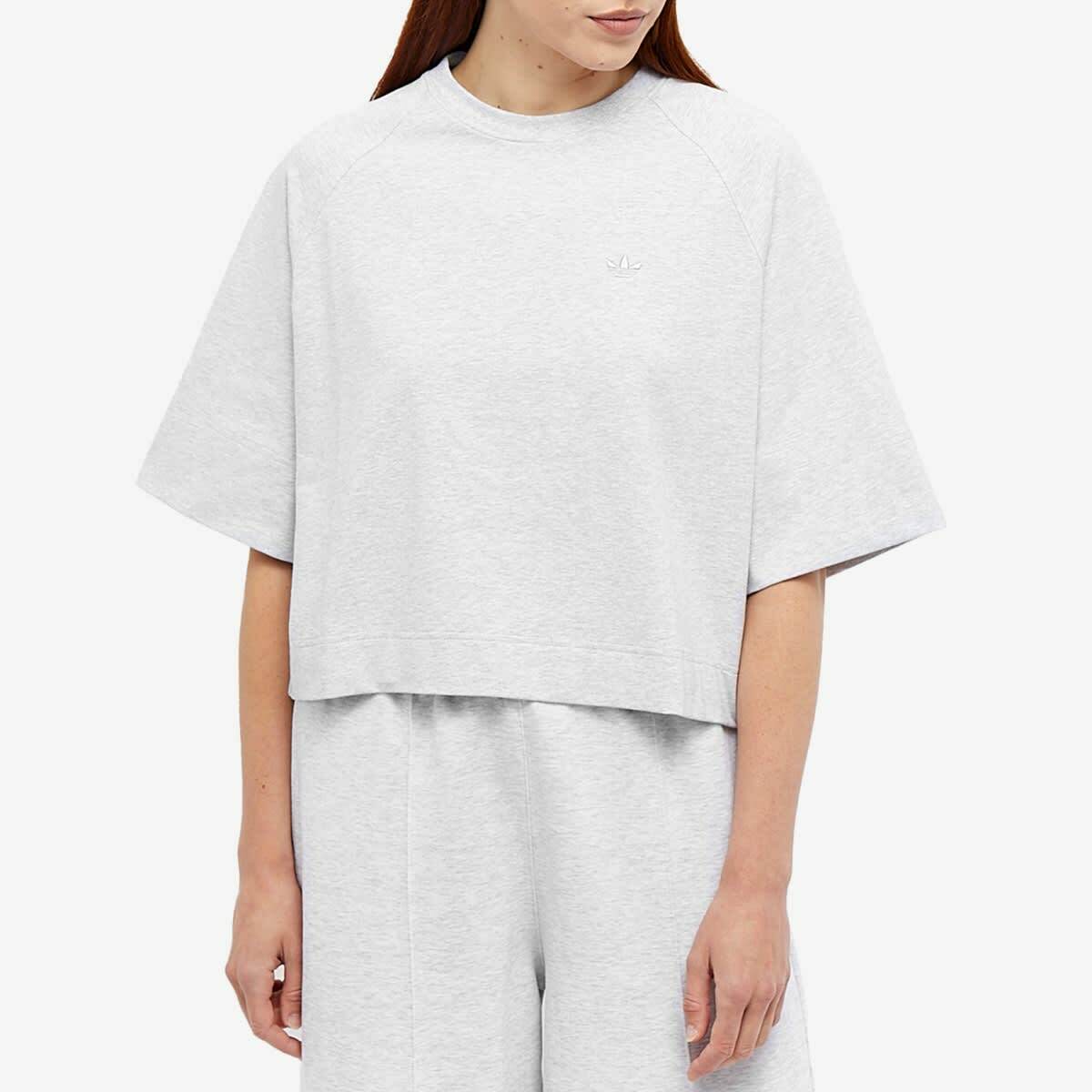 Adidas Women's Essential T-Shirt in Light Grey Heather