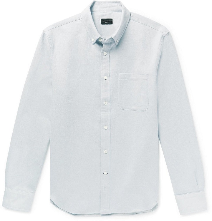 Photo: Club Monaco - Slim-Fit Button-Down Collar Double-Faced Cotton Shirt - Sky blue