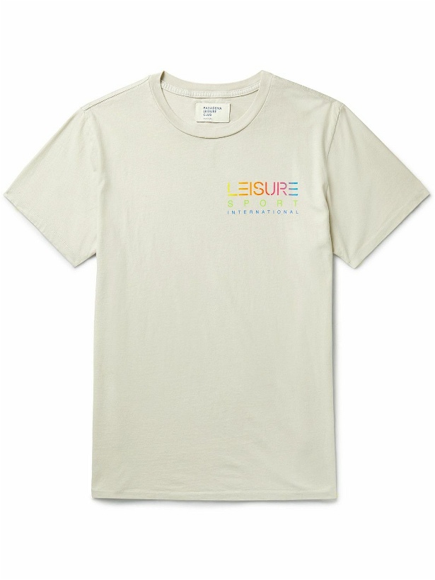 Photo: Pasadena Leisure Club - International Printed Cotton-Jersey T-Shirt - Gray