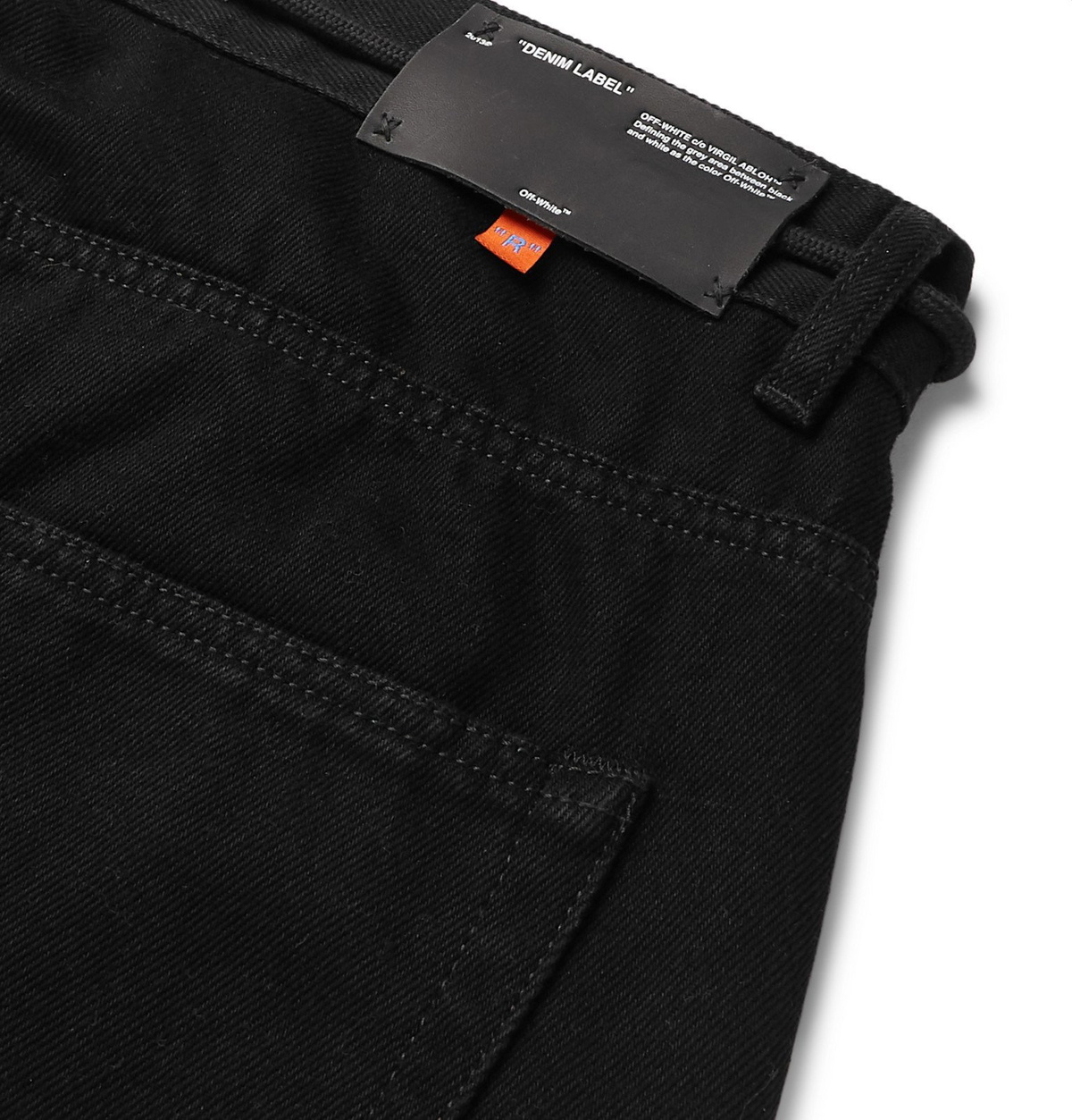 Off-White c/o Virgil Abloh Embroidered Patch And Printed Jeans in Black for  Men