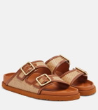Birkenstock 1774 Arizona leather-trimmed woven sandals