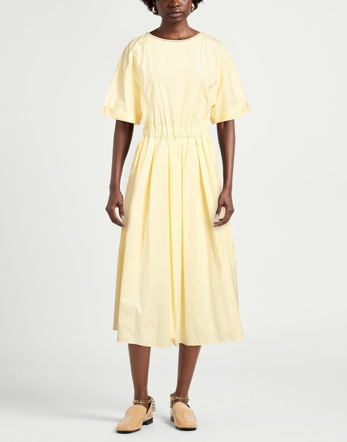 Peserico Womens Midi dress in Yellow