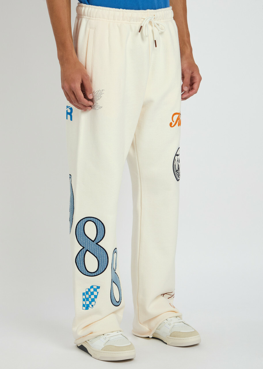 Honor The Gift 1988 Embroidered Cotton Sweatpants White