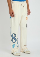 Honor The Gift 1988 Embroidered Cotton Sweatpants White