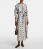 Loro Piana Mila printed silk midi dress
