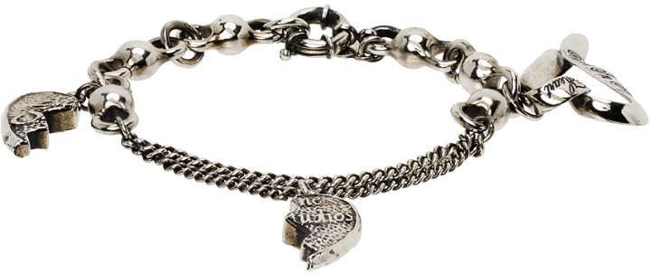 Photo: Acne Studios Silver Heart Charm Bracelet