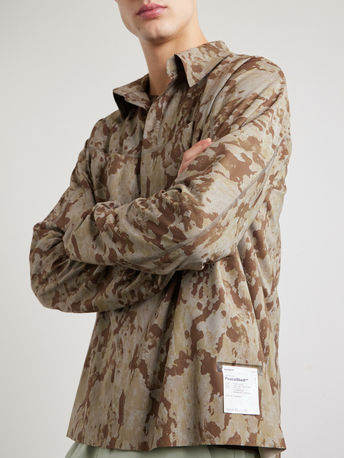 Satisfy - River Printed PeaceShell™ Shirt - Brown